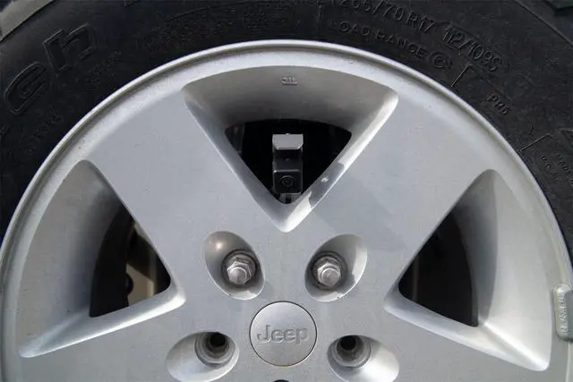 Alt view image 5 of 6 - SummitView Adjustable Rear Vision System with Panasonic OEM-Grade Camera Compatible with Jeep Wrangler JK with Factory Display - Stainless Steel Tire Bracket - No Dealer Activation