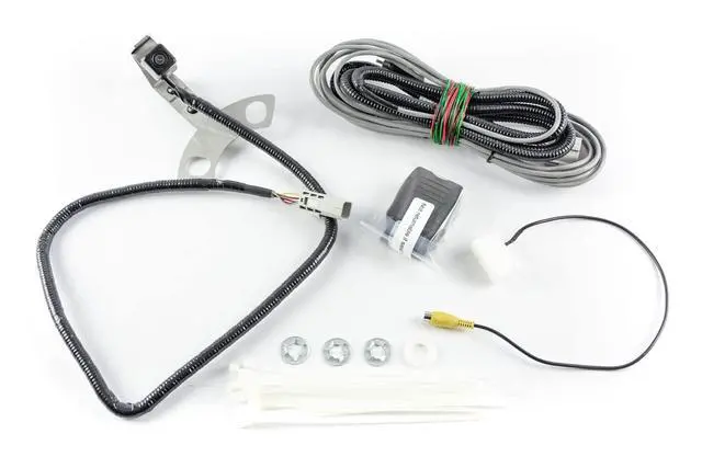 Alt view image 6 of 6 - SummitView Adjustable Rear Vision System with Panasonic OEM-Grade Camera Compatible with Jeep Wrangler JK with Factory Display - Stainless Steel Tire Bracket - No Dealer Activation