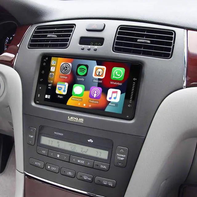Main image of 7'' Android 14 Car Stereo Radio for Lexus ES300 2002-2003, Double Din Touch Screen Car Radio with Carplay Android Auto Bluetooth Mirror Link MIC Backup Camera GPS Navi SWC WiFi FM RDS DSP