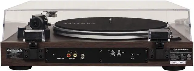 Alt view image 5 of 6 - C8A-WA Record Player, Walnut | 2-Speed Turntable, ATN3600L Audio-Technica Cartridge, Removable Headshell, Aluminum Platter, Aluminum Tonearm