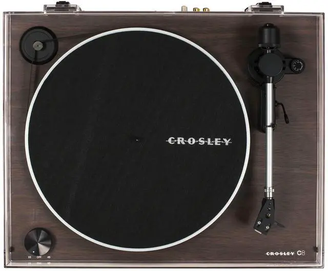 Alt view image 6 of 6 - C8A-WA Record Player, Walnut | 2-Speed Turntable, ATN3600L Audio-Technica Cartridge, Removable Headshell, Aluminum Platter, Aluminum Tonearm