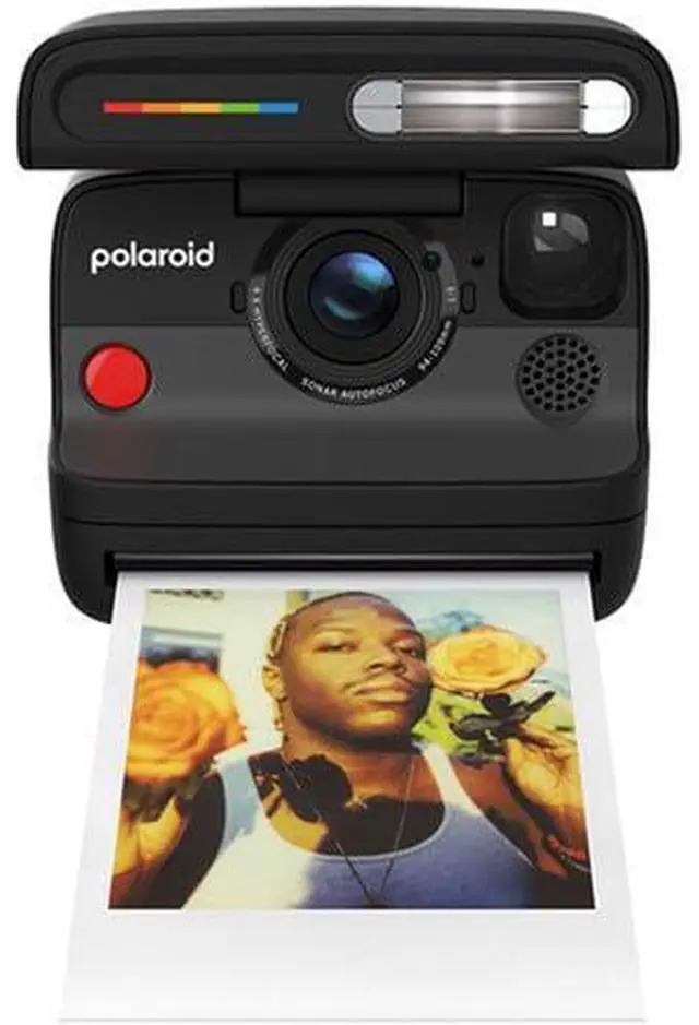 Alt view image 2 of 7 - Flip Instant Camera in Black with 4Lens System + 8 B&W Film Bundle | Instant Camera for Travel, Parties & Creative Photography, Sonar Autofocus, Compatible with i-Type & 600 Film