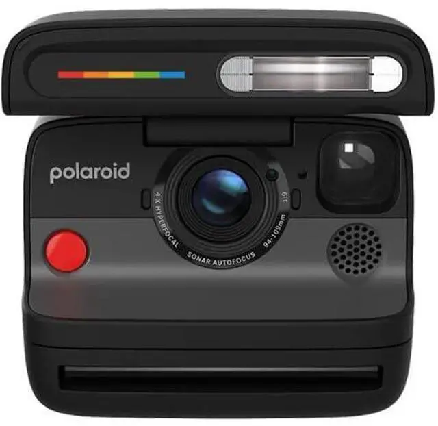 Alt view image 3 of 7 - Flip Instant Camera in Black with 4Lens System + 8 B&W Film Bundle | Instant Camera for Travel, Parties & Creative Photography, Sonar Autofocus, Compatible with i-Type & 600 Film