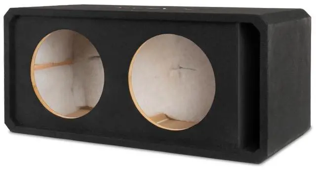 Alt view image 3 of 7 - Dual 12" Slot Ported Subwoofer Enclosure | 3/4" MDF Black Carpeted Subwoofer Enclosure 3.25 Cu. Ft. with Polyfil