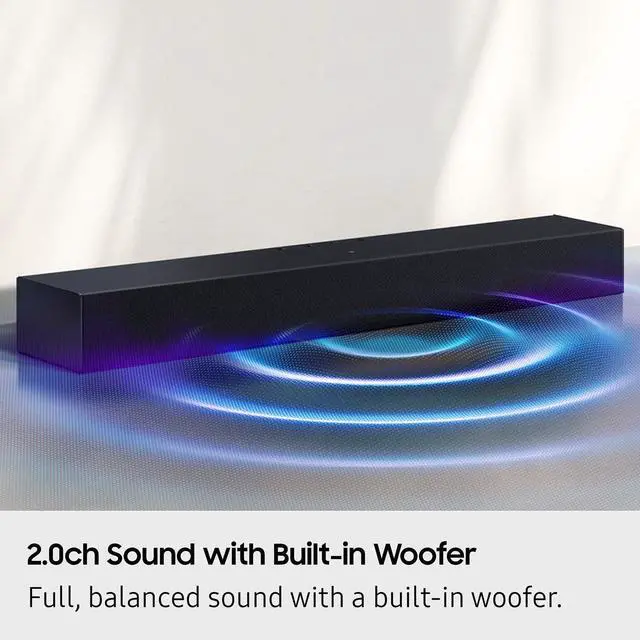 Alt view image 3 of 7 - B-Series Soundbar HW-B400F 2.0ch Soundbar with Built-in Subwoofer for Apartment Home Theaters Voice Enhance Mode for Clear Dialogue, Bluetooth Wireless Streaming