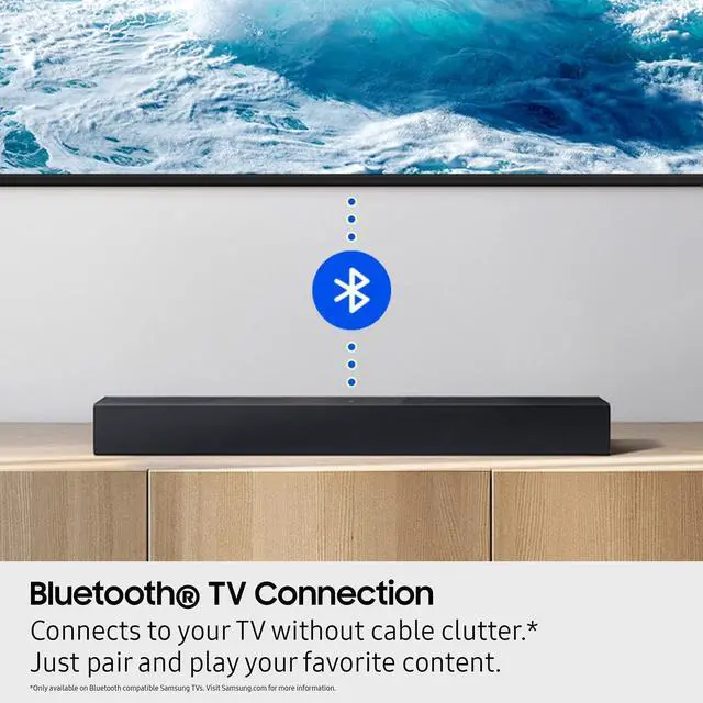 Alt view image 2 of 7 - B-Series Soundbar HW-B400F 2.0ch Soundbar with Built-in Subwoofer for Apartment Home Theaters Voice Enhance Mode for Clear Dialogue, Bluetooth Wireless Streaming