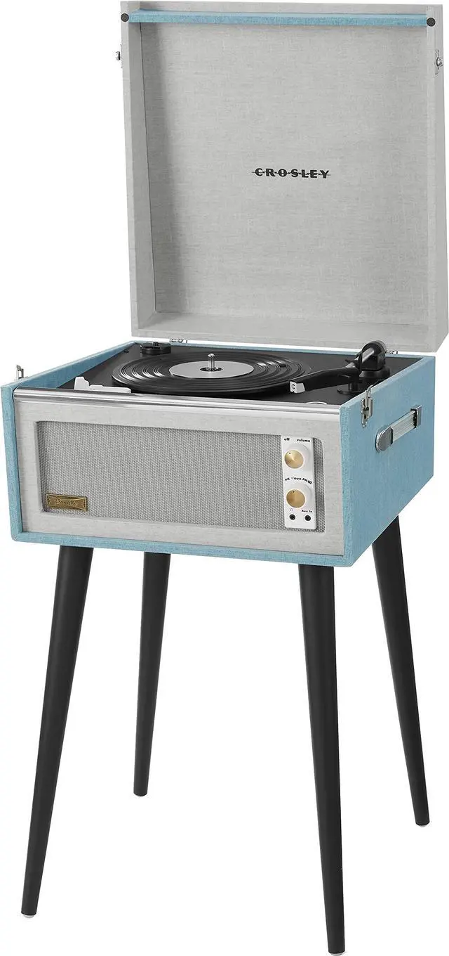 Alt view image 3 of 6 - CR6233F-TN Dansette Bermuda Record Player, Tourmaline | 2-Speed Turntable, Bluetooth In / Out, Aux-In
