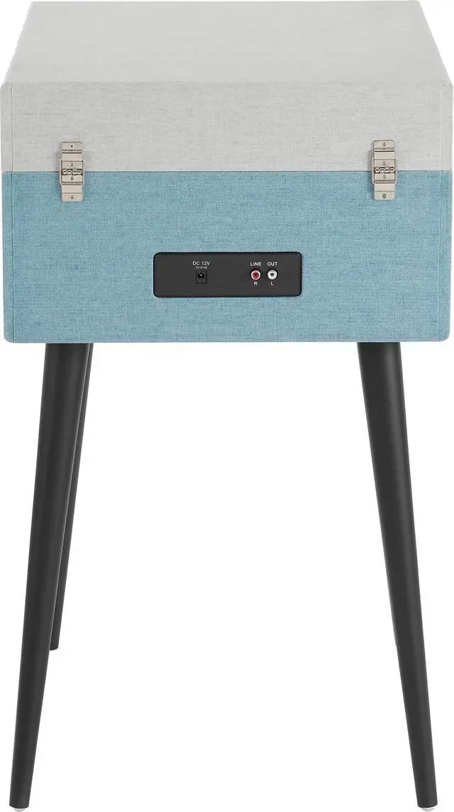 Alt view image 6 of 6 - CR6233F-TN Dansette Bermuda Record Player, Tourmaline | 2-Speed Turntable, Bluetooth In / Out, Aux-In