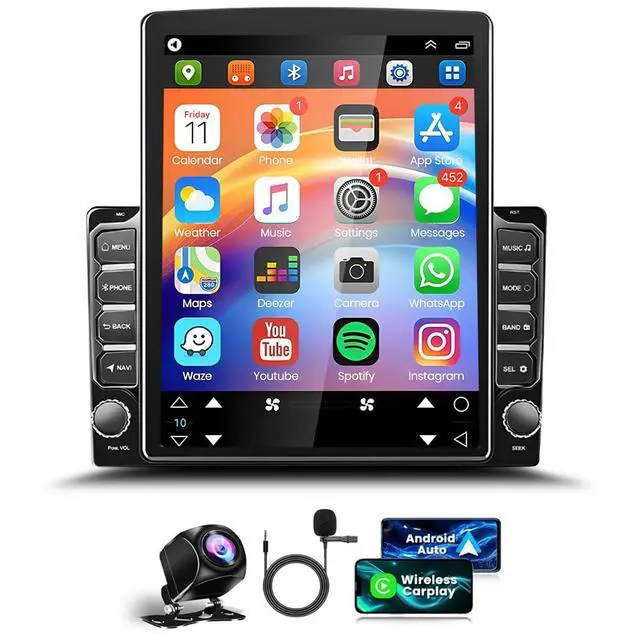 Alt view image 2 of 6 - 9.7 inch Android 14 Car Radio for Chevy Equinox Terrain 2007-2014 Head Unit, 2+32G Touch Screen Upgarde Stereo for Traverse 2009-2017 with Wireless Carplay Android Auto GPS WiFi Back Up Camera SWC