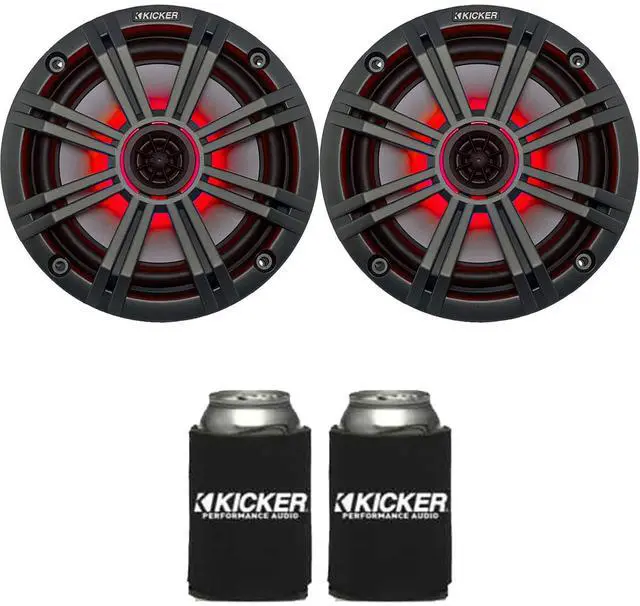 Main image of 6.5" Charcoal LED Marine Speakers (Qty 2) 1 Pair of OEM Replacement Speakers