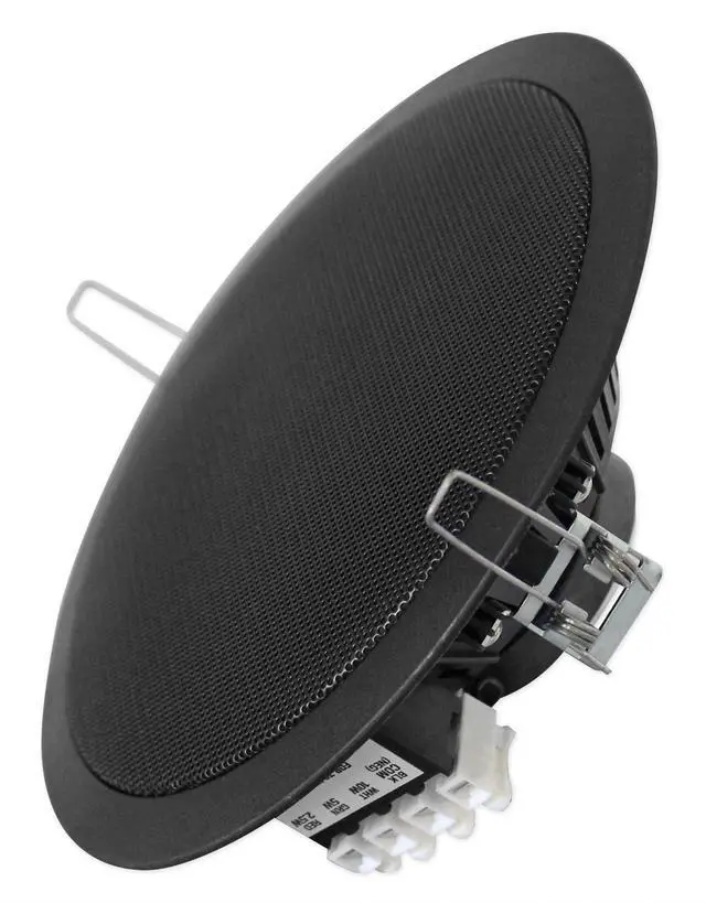 Alt view image 4 of 6 - CCL6T Black 6" Commercial/Restaurant Ceiling Speakers, 20-Pack | 70V, 10W, 5W, 2.5W Transformer Connections, Flush Mount Grilles, for PA Announcements, Background Music, Office Audio