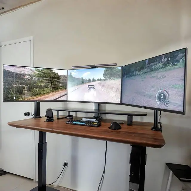 Alt view image 4 of 7 - Triple Monitor 3-Pack 27" 1920x1080 75Hz FHD Computer Monitor Trio | HDMI Office Gaming Hybrid Desk Setup, VESA Wall Mount Arm Mount Built-in Speakers, Panoramic Display Multi-tasking
