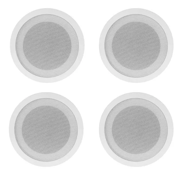 Alt view image 2 of 6 - CCL5T White 70V 5" Commercial Ceiling Speakers, 12-Pack | Restaurant/School/Office, Paintable Flush Mount Grills, Double Paper Cone, Spring Loaded Terminals, 86dB Sensitivity