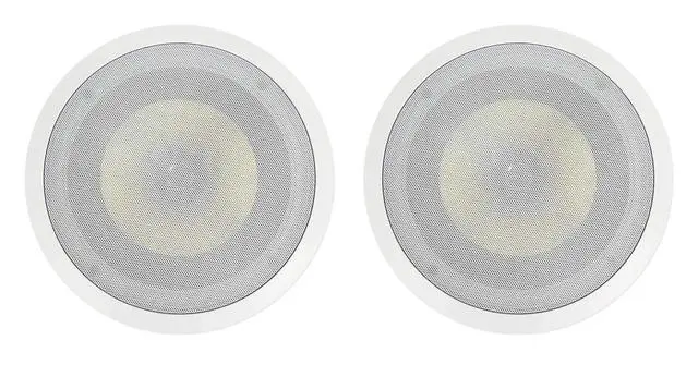 Alt view image 3 of 6 - HC85B-LED 8" in-Ceiling Home Theater Speakers, 6-Pack | LED Light, 700W Peak / 240W RMS, Kevlar Cone, Rubber Surround, Swivel Tweeter, Flush Mount Paintable Grills, 2-Way, 8 Ohm