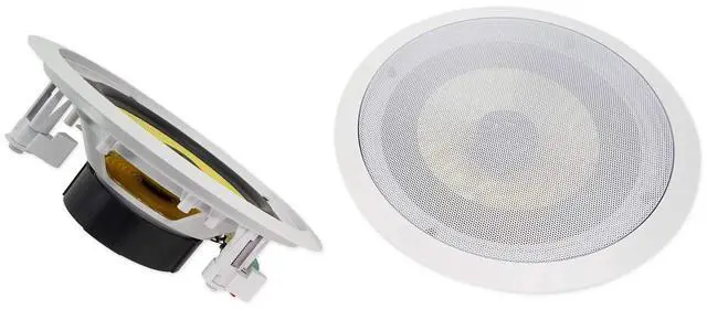 Alt view image 4 of 6 - HC85B-LED 8" in-Ceiling Home Theater Speakers, 6-Pack | LED Light, 700W Peak / 240W RMS, Kevlar Cone, Rubber Surround, Swivel Tweeter, Flush Mount Paintable Grills, 2-Way, 8 Ohm