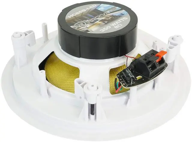 Alt view image 6 of 6 - HC85B-LED 8" in-Ceiling Home Theater Speakers, 6-Pack | LED Light, 700W Peak / 240W RMS, Kevlar Cone, Rubber Surround, Swivel Tweeter, Flush Mount Paintable Grills, 2-Way, 8 Ohm