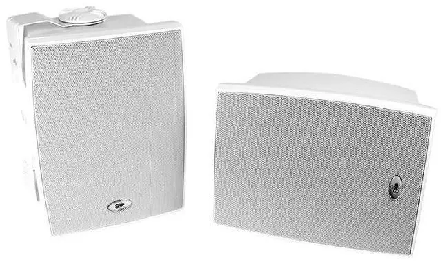 Main image of Saga Elite 6.5 Weather Resistant Speakers w/Aluminum Grille 70.7V/100V-60W Transformer and 8 Bypass (White/Pair)