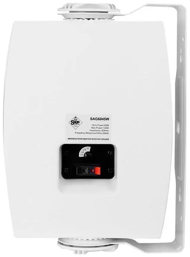 Alt view image 4 of 7 - Saga Elite 6.5 Weather Resistant Speakers w/Aluminum Grille 70.7V/100V-60W Transformer and 8 Bypass (White/Pair)