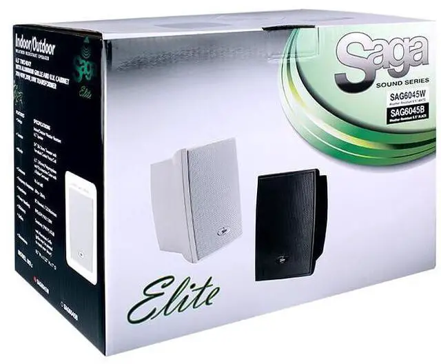 Alt view image 6 of 7 - Saga Elite 6.5 Weather Resistant Speakers w/Aluminum Grille 70.7V/100V-60W Transformer and 8 Bypass (White/Pair)