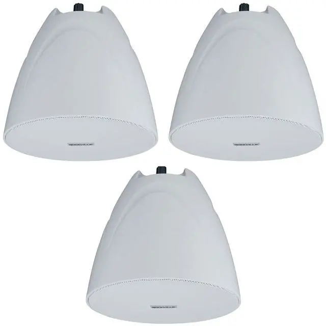 Main image of PEN-525T White 5.25" 70V Hanging Pendant Speaker for Bar, 3-Pack | 70V/100V Transformer Taps: 40W, 20W, 10W, 5W or 8 Ohm 60W RMS, Euroblock Terminals, Deep Bass