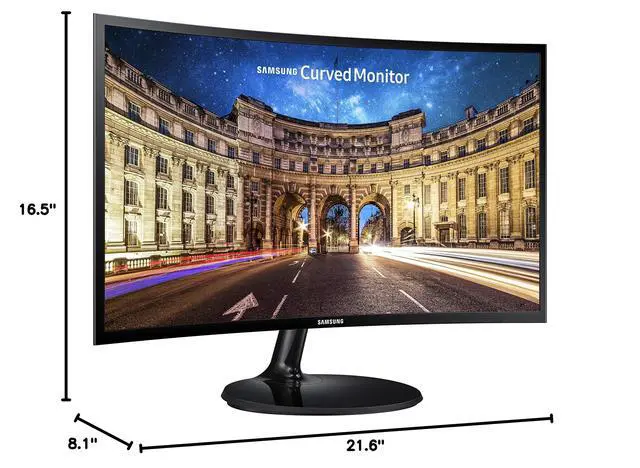 Alt view image 2 of 2 - LC24F390FHNXZA 24-inch Curved LED FHD 1080p Gaming Monitor (Super Slim Design), 60Hz Refresh Rate w/AMD FreeSync Game Mode