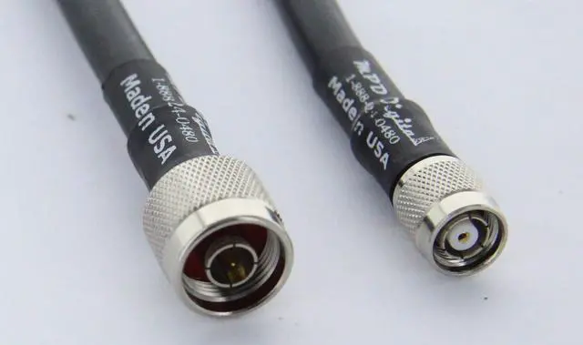 Main image of I MPD400 Coaxial Cable I N Male to RP-TNC Male Connectors I Low Loss RF Coax I CB, Ham Radio, Transmitters, Antenna I 60 FT