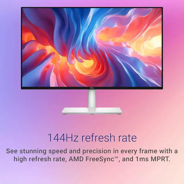 Alt view image 2 of 7 - Plus 27 inch Monitor, FHD 1080p, 144Hz Refresh Rate, LED Display, sRGB 99%, 1500:1 Contrast Ratio, Anti-Glare, VESA, Integrated 2 x 3W Speakers, 2 X HDMI 1.4, Height/Tilt/Swivel/Pivot, White