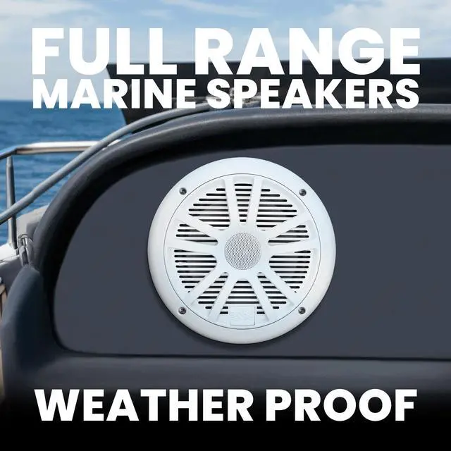 Alt view image 3 of 6 - Boss Audio MR6W 6.5" 180W Dual Cone Marine/Boat Speakers Stereo, White (8 Pack)