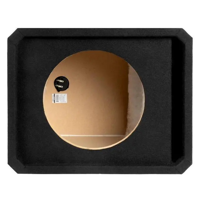 Alt view image 2 of 7 - Single 12" Slot Ported Subwoofer Enclosure | 3/4" MDF, Black Carpet, Logo by