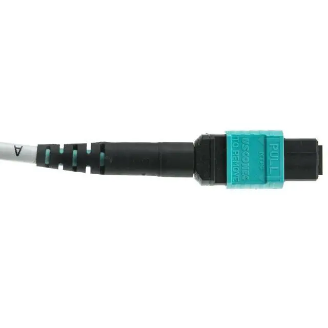 Alt view image 3 of 5 - Plenum Fiber Optic Cable, MTP/MTP (MPO), Multimode, Duplex, 24 Strand, 100 Gbps, OM3 50/125, 7 Meter (23 feet)
