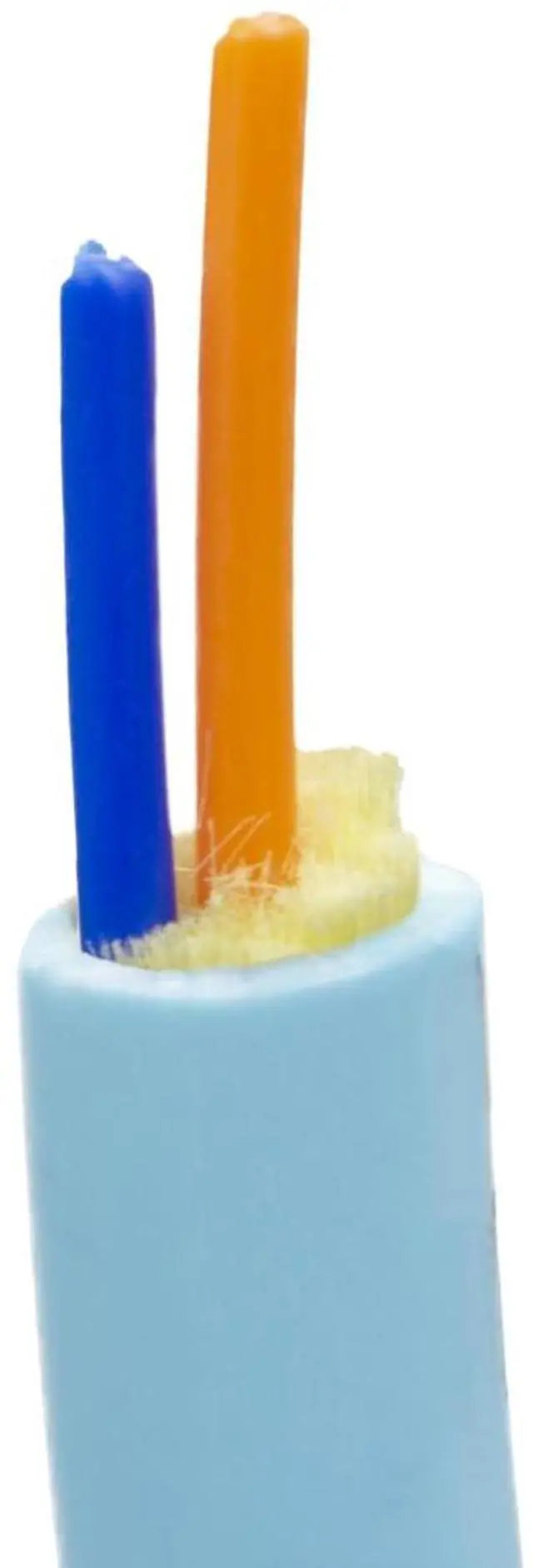 Alt view image 2 of 6 - 2 Strand Fiber Optic Cable, OM3 Multimode, Aqua, 1000ft Spool | Riser Rated, Corning Bend-Insensitive Core, Aramid-Yarn Reinforced