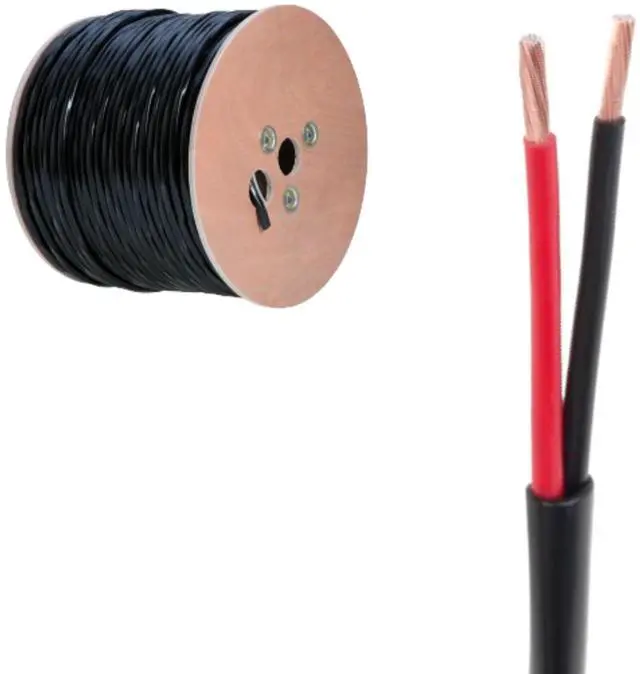 Main image of Speaker Wire 14 Gauge, 500 ft for Outdoor and Indoor Use, 14/2 CCA (Copper Clad Aluminum) Stranded Bulk Audio Cable, Direct Burial and UV Resistant (500 FT)