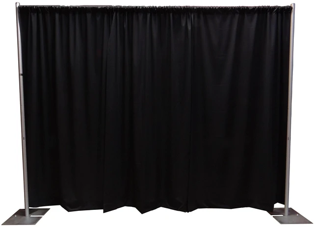 Main image of Premier Portable Pipe and Drape Backdrop Kit 8ft x 10ft (Black)