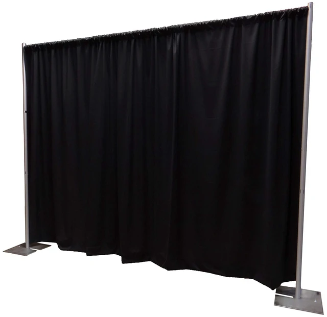 Alt view image 4 of 7 - Premier Portable Pipe and Drape Backdrop Kit 8ft x 10ft (Black)