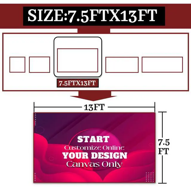 Alt view image 2 of 6 - Custom Tension Fabric Display Backdrop Trade Show Booth Banner | Double Sided Print 7.5x13 FT Step and Repeat Banner Background for Weddings, Events & Trade Show Booth
