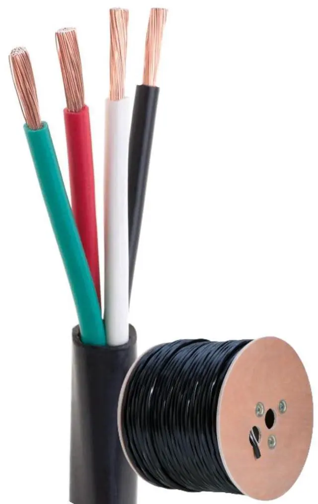 Main image of 500FT 14/4 Outdoor Speaker Wire, Copper Clad Aluminum, Stranded Bulk Audio Cable, CL2, Direct Burial, UV Resistant - 14AWG, Multi-Use for Home Surround Sound & Outdoor Systems