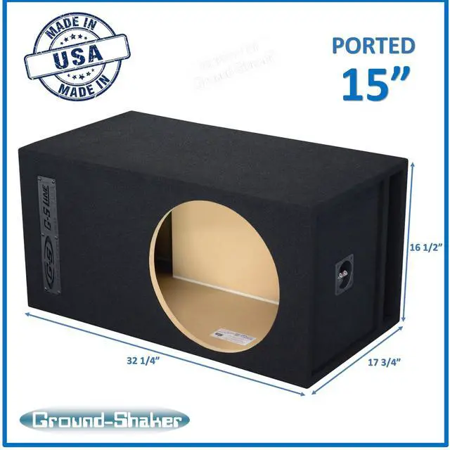 Alt view image 2 of 7 - Single Ported X-Large Vented Ground-Shaker Subwoofer Enclosure Sub Box (15")