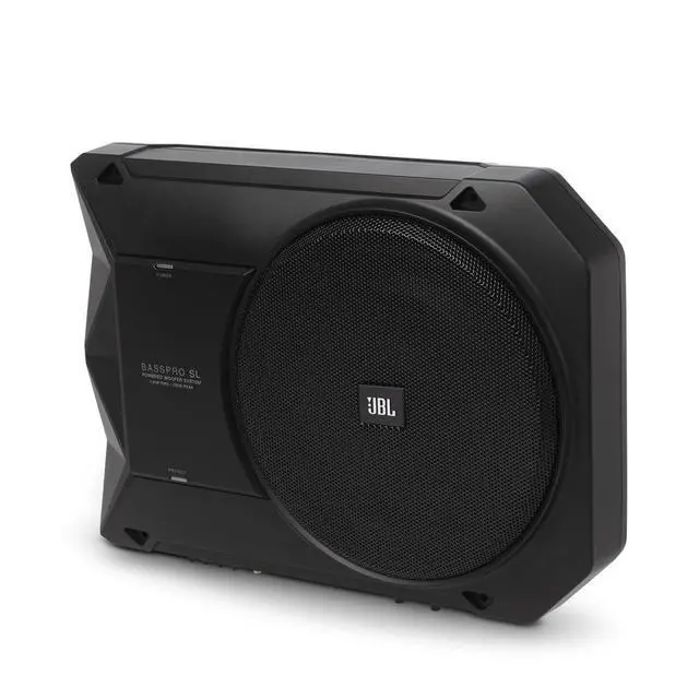Alt view image 3 of 5 - BassPro SL 8-inch 125W RMS Powered Under-Seat Compact Subwoofer Enclosure System (250 watts RMS: 125 watts), Black
