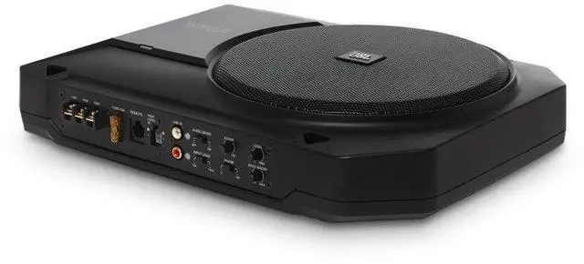 Alt view image 2 of 5 - BassPro SL 8-inch 125W RMS Powered Under-Seat Compact Subwoofer Enclosure System (250 watts RMS: 125 watts), Black