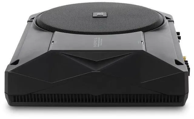Alt view image 4 of 5 - BassPro SL 8-inch 125W RMS Powered Under-Seat Compact Subwoofer Enclosure System (250 watts RMS: 125 watts), Black