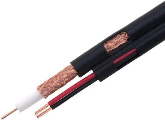 Alt view image 2 of 4 - Siamese Cable Rg59 20AWG + 18/2AWG, 95% Shielding Video & Power Wire CCTV Security Camera Bulk (1000, Feet)