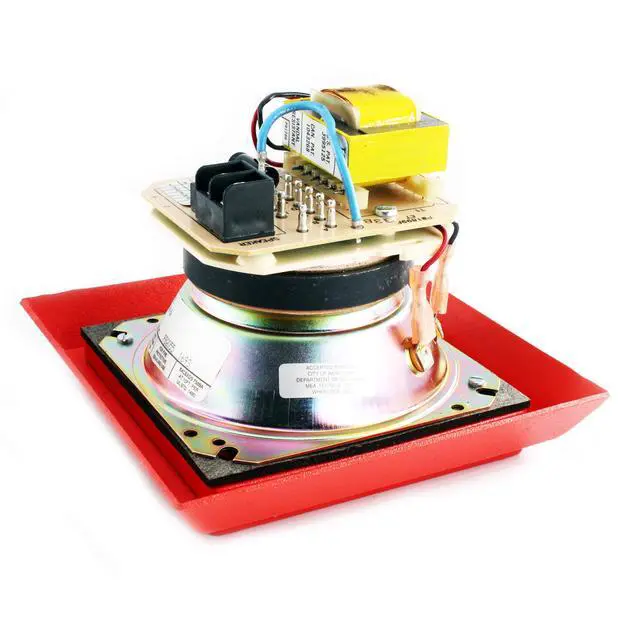 Alt view image 3 of 3 - ET-1080 Weatherproof Diecast Alarm Speaker, 25/70-VRMS, Red