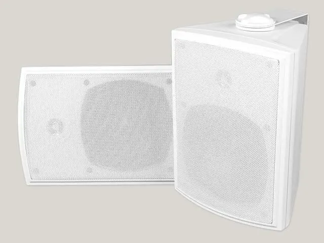 Alt view image 3 of 7 - HP5S-8 White 5.25" Outdoor/Indoor Home Theater Speakers, 8-Pack | Swivel Bracket, 420W Peak/140W RMS, IPX44 Weather Resistant, 8 Ohm, Patio, Gym, Hotel Use