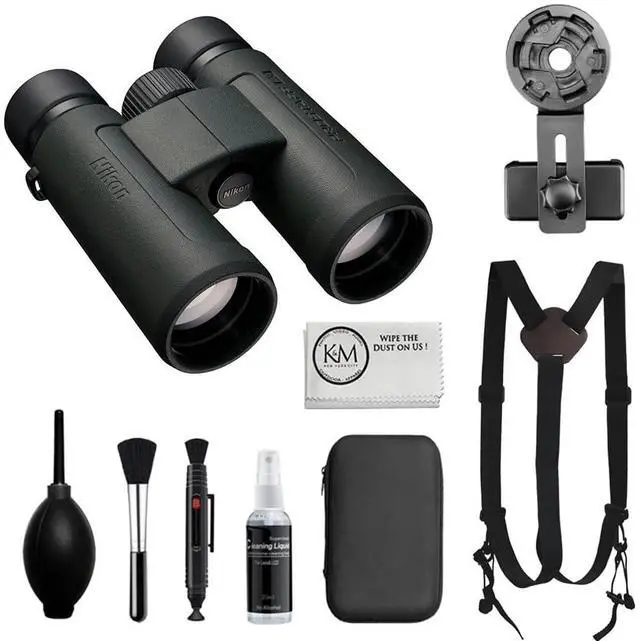 Main image of PROSTAFF P3 10x42 Binoculars Bundled with Harness Strap + Deluxe Cleaning Kit + Smartphone to Binocular Adapter + Microfiber Cleaning Cloth (5 Items)