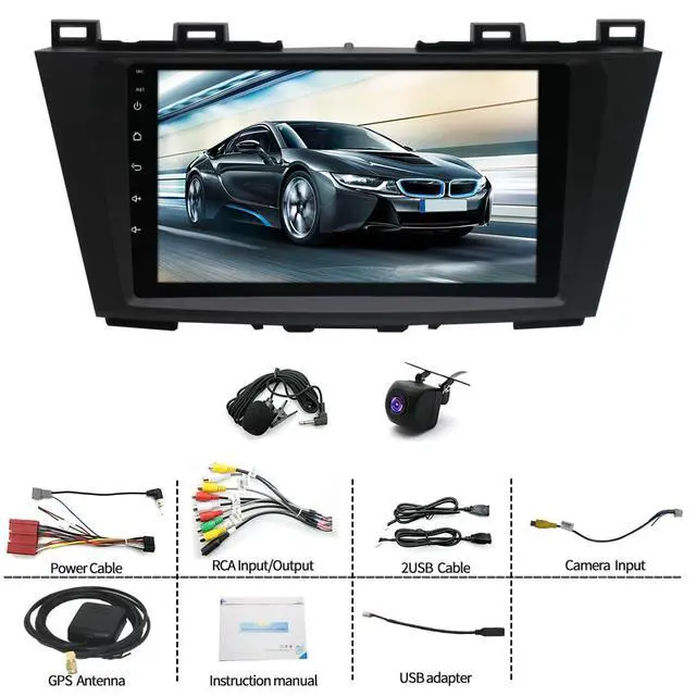 Alt view image 4 of 5 - 2+64G Android 14 Car Radio Stereo for Mazda 5 2011 2011 2012 2013-2015, 9" Touch Screen Double Din Car Radio with Wireless Carplay Android Auto Car Stereo GPS Bluetooth FM/RDS AHD Backup Camera SWC