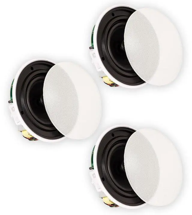 Main image of TSQ670 Flush Mount 70 Volt Speakers with 6.5" Woofers in Ceiling 3 Pack