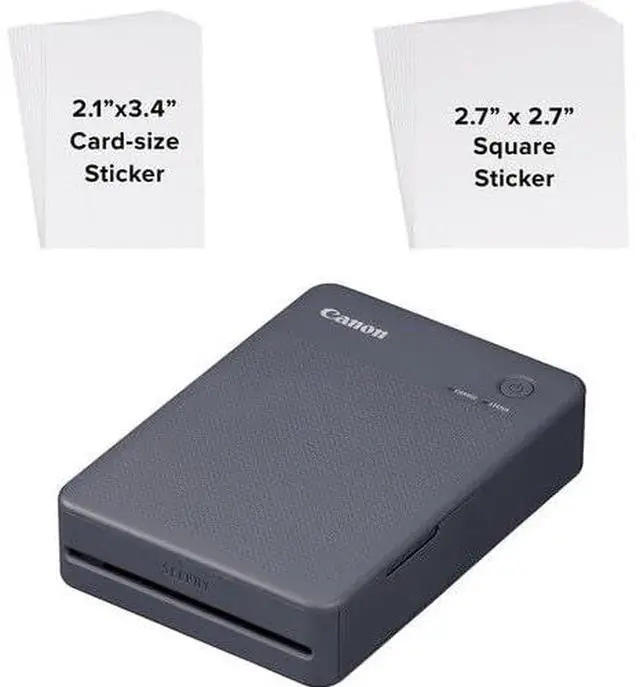 Alt view image 3 of 4 - SELPHY QX20 Wireless Compact Photo Printer (Gray) Bundle | For 2.1"x3.4" Card-Size and 2.7"x2.7" Square Stickers | For 2.1"x3.4" Card-Size and 2.7"x2.7" Square Stickers + More