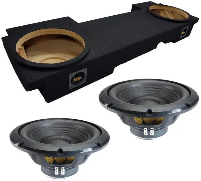 Main image of W12S4 Dual 12" Sealed Subwoofer Box Fits 2002-2013 Chevy Avalanche | Loaded enclosure with both drivers pre-installed, 500W RMS combined, 4 Ohm load, tight accurate speaker bass, 12 inch size