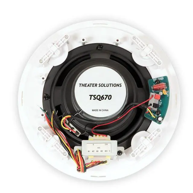 Alt view image 4 of 5 - TSQ670 Flush Mount 70 Volt Speakers with 6.5" Woofers in Ceiling 3 Pack