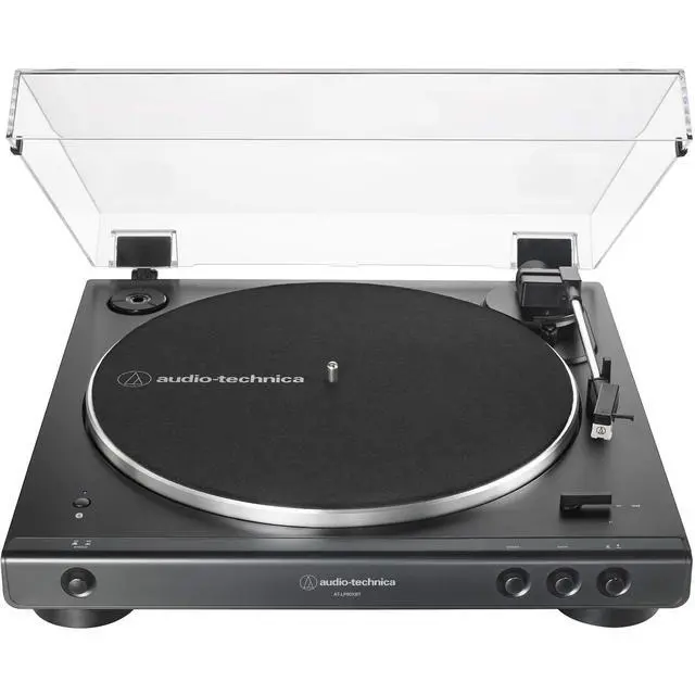 Alt view image 3 of 5 - AT-LP60XBT-BK Fully Automatic Belt-Drive Bluetooth Stereo Turntable, Black Bundle with Deco Gear Universal 12" Silicone Rubber Turntable Platter Mat